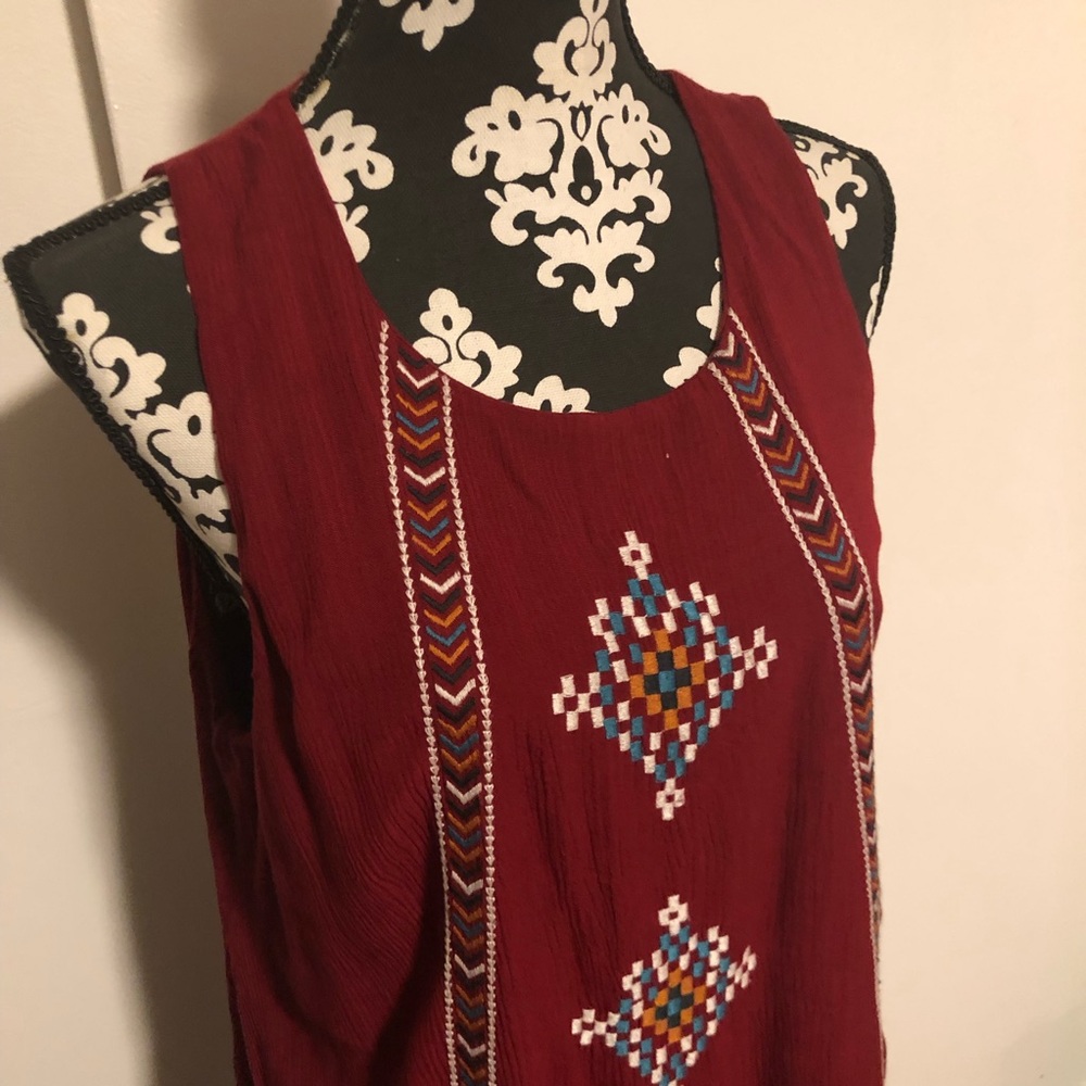 Womens red midi dress